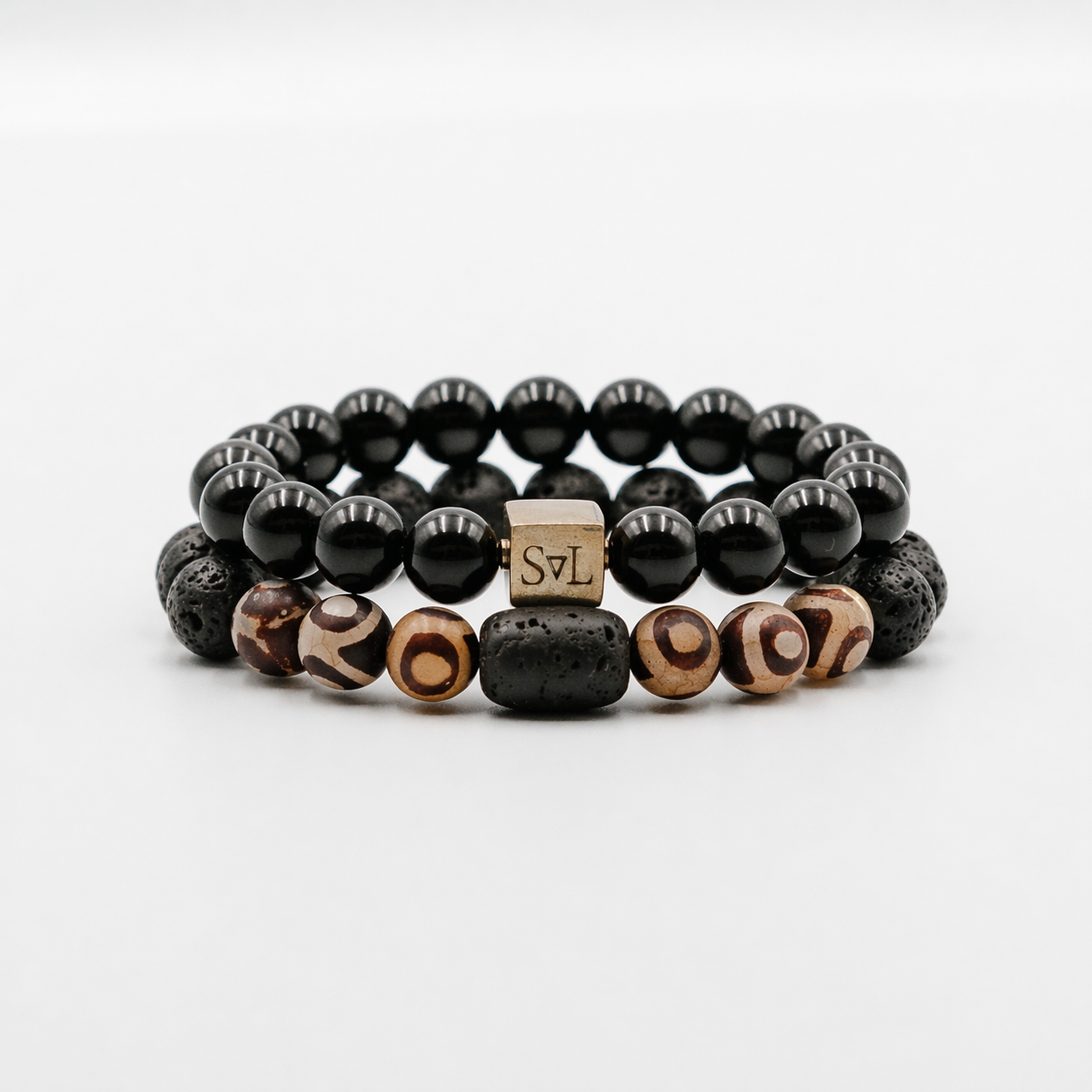 The Grounded Path Stack – mens gemstone bracelet stack | Stone N Luxe