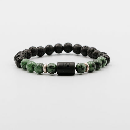 Imperial Ember Bracelet – Lava Stone Ruby Zoisite and Black Onyx Dragon Bead mens bracelet | Stone N Luxe