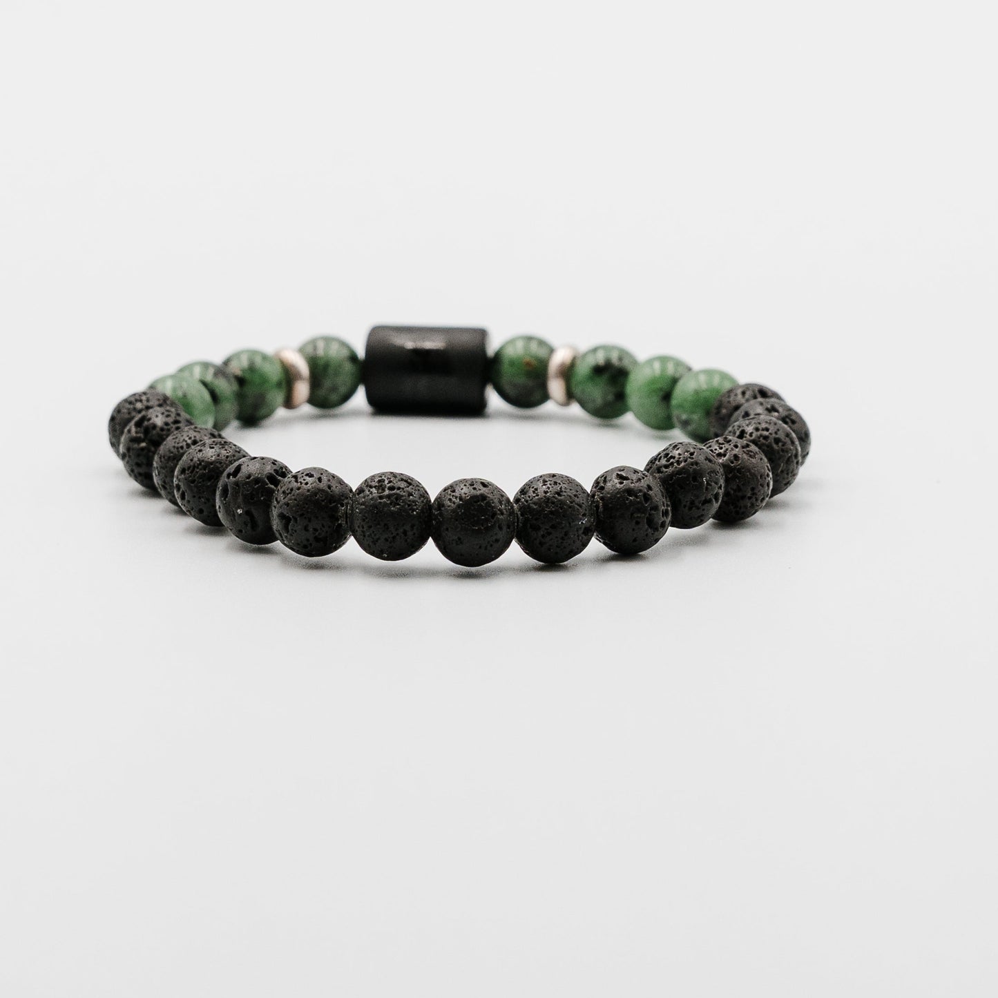 Imperial Ember Bracelet – lava stone ruby zoisite dragon bracelet detail | Stone N Luxe